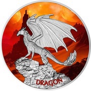 2 Dollars - Elizabeth II Dragon, Niue, 2020 reverse image