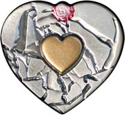 2 Dollars - Elizabeth II Heart in the Heart, Niue, 2020 reverse image