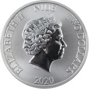 2 Dollars - Elizabeth II Jurassic Park obverse image