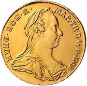 2 Souverains - Maria Theresa Vienna type 3 obverse image