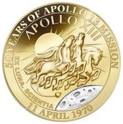 2 Dollars - Elizabeth II Apollo XIII, Niue, 2020 reverse image
