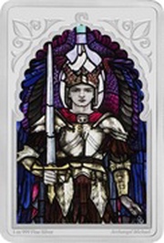 2 Dollars - Elizabeth II Archangel Michael, Niue, 2020 reverse image