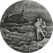 2 Dollars - Elizabeth II Jesus Walks on the Sea, Niue, 2020 reverse image