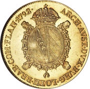 2 Souverains - Leopold II, Belgium, 1790-1792 reverse image