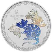 2 Dollars - Elizabeth II Year of the Rat, Niue, 2020 reverse image
