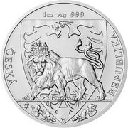 2 Dollars - Elizabeth II Czech Lion, Niue, 2020 reverse image