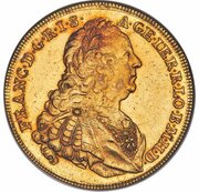 10 Souverain - Francis I, Maria Theresa pattern obverse image