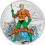 2 Dollars - Elizabeth II Aquaman, Niue, 2020 reverse image