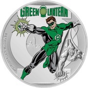 2 Dollars - Elizabeth II Green Lantern, Niue, 2020 reverse image