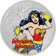 2 Dollars - Elizabeth II Wonder Woman, Niue, 2020 reverse image