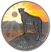 2 Dollars - Elizabeth II Cheetah, Niue, 2020 reverse image