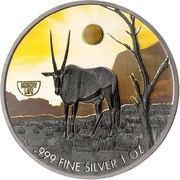 2 Dollars - Elizabeth II Oryx, Niue, 2020 reverse image