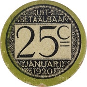 25 Centimes Stad Gent reverse image