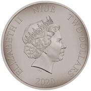2 Dollars - Elizabeth II Tyrannosaurus Rex obverse image