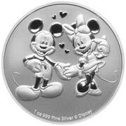 2 Dollars - Elizabeth II Mickey and Minnie, Niue, 2020 reverse image