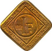 1 Frank - Albert I Ghent - German Occupation Coinage reverse image
