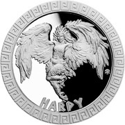 2 Dollars - Elizabeth II Harpy, Niue, 2020 reverse image
