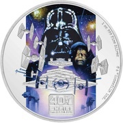 2 Dollars - Elizabeth II Empire Strikes Back, Niue, 2020 reverse image