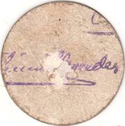 5 Centimes - Commune of Luingne [Hainaut] reverse image