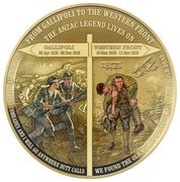 2 Dollars - Elizabeth II ANZACs to the Western Front, Niue, 2021 reverse image