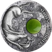 2 Dollars - Elizabeth II Moon Rabbit, Niue, 2021 reverse image
