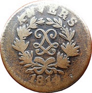 5 Centimes - Louis XVIII Antwerp; Siege Coinage obverse image