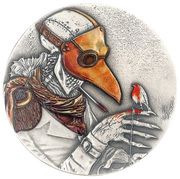 2 Dollars - Elizabeth II Plague Doctor, Niue, 2021 reverse image
