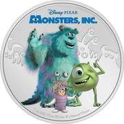 2 Dollars - Elizabeth II Monsters, Inc., Niue, 2021 reverse image