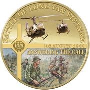 2 Dollars - Elizabeth II Battle of Long Tan, Niue, 2021 reverse image