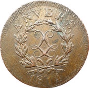 10 Centimes - Louis XVIII Antwerp; Siege Coinage obverse image
