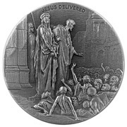 2 Dollars - Elizabeth II Jesus Delivered, Niue, 2021 reverse image
