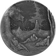 2 Dollars - Elizabeth II Jesus Praying in the Garden, Niue, 2021 reverse image