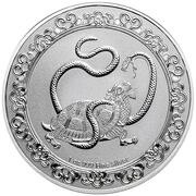2 Dollars - Elizabeth II Black Turtle, Niue, 2021 reverse image