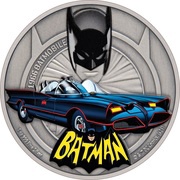 2 Dollars - Elizabeth II 1966 Batmobile, Niue, 2021 reverse image