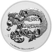 2 Dollars - Elizabeth II Mickey Mouse Christmas, Niue, 2021 reverse image