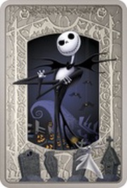 2 Dollars - Elizabeth II Jack Skellington, Niue, 2021 reverse image