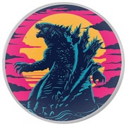 2 Dollars - Elizabeth II Godzilla, Niue, 2021 reverse image