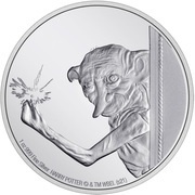 2 Dollars - Elizabeth II Dobby the House Elf, Niue, 2021 reverse image