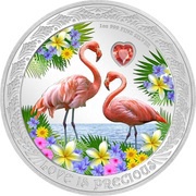 2 Dollars - Elizabeth II Flamingo, Niue, 2021 reverse image