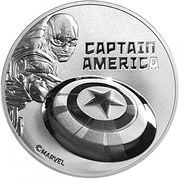 2 Dollars - Elizabeth II Captain America, Niue, 2021 reverse image