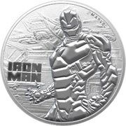 2 Dollars - Elizabeth II Iron Man, Niue, 2021 reverse image