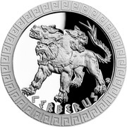 2 Dollars - Elizabeth II Cerberus, Niue, 2021 reverse image
