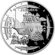 2 Dollars - Elizabeth II The conquest of the South Pole, Niue, 2021 reverse image