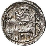 Denier - Henry I Bust facing, church, Belgium, 1190-1210 reverse image