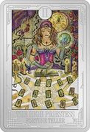 2 Dollars - Elizabeth II High Priestess, Niue, 2021 reverse image