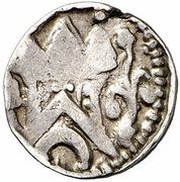 Denier - Henry I Herstal mint, Belgium, 1190-1235 reverse image
