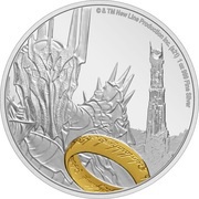 2 Dollars - Elizabeth II Sauron, Niue, 2021 reverse image