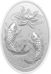 2 Dollars - Elizabeth II Auspicious Koi, Niue, 2022 reverse image