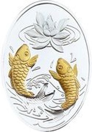 2 Dollars - Elizabeth II Auspicious Koi, Niue, 2022 reverse image