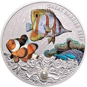 2 Dollars - Elizabeth II Great Barrier Reef, Niue, 2022 reverse image